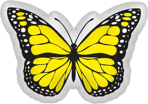 Vista 8 de Almohada de mariposa monarca, relleno de almohada suave con forma de decoración para dormitorio, sala de estar, habitación de niños, sofá, oficina