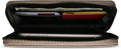 Vista 6 de Cartera de embrague para mujer, billetera sintética de piel de serpiente, ligera, cartera para mujer, monederos de mano para mujer, tarjetero