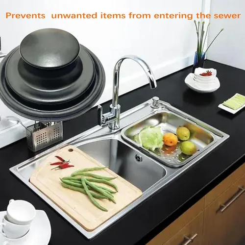 Vista 3 de Tapón de fregadero de cocina de 3.35 pulgadas para tapón de eliminación de basura, tapón de eliminación de basura inoxidable para drenaje de cocina