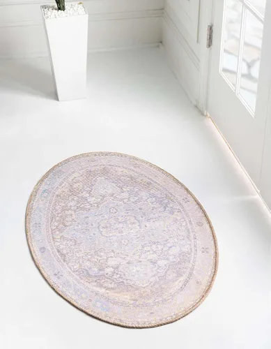 Vista 4 de Unique Loom Timeless Collection - Alfombra de área (2 pies x 3 pies 1 pulgada, ovalada, crema/marfil)