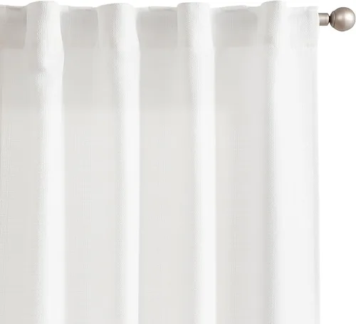 Vista 11 de JINCHAN Cortinas de lino beige para sala de estar y dormitorio, cortinas texturizadas de 63 pulgadas de largo, cortinas de estilo rústico de tejido
