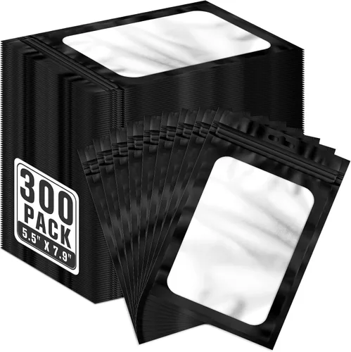 Vista 9 de ANZNKU 300 bolsas holográficas de Mylar resellables, bolsas resellables de 4x6 pulgadas para pequeñas empresas, bolsa de kit para resaca a prueba