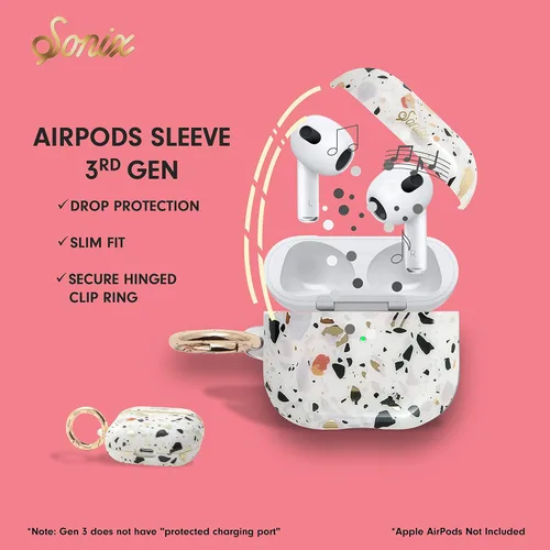 Vista 4 de Sonix Fundas protectoras duras para Apple AirPods (3ª generación) Estampado Terazzo Confeti