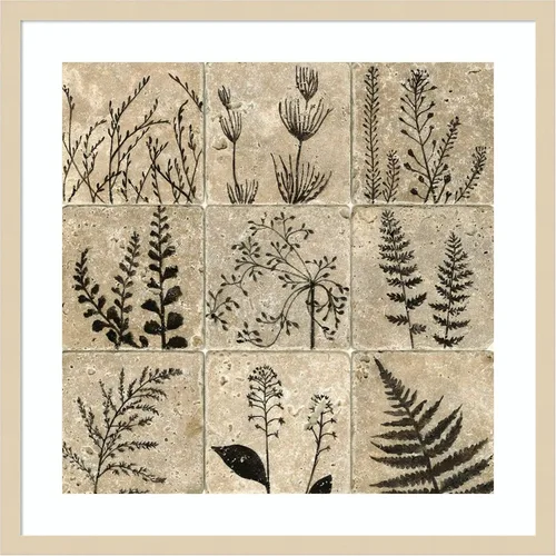 Vista 12 de Amanti Art Lienzo decorativo para pared, diseño de silueta I de azulejos de piedra de 24 x 24 pulgadas, por Megan Meagher, arte de pared de flores