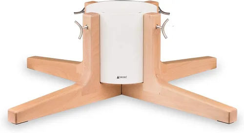 Vista 8 de Tree Nest Base de soporte para árbol de Navidad para árbol real de hasta 7 pies, soporte plateado para árbol de Navidad, estable para decoración