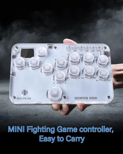 Vista 5 de Sehawei Arcade Stick 13Keys All-Button Gamerfinger with Custom RGB & Turbo Functions,Arcade Controller Street Fight for PCPs3Ps4SwitchSteam Game