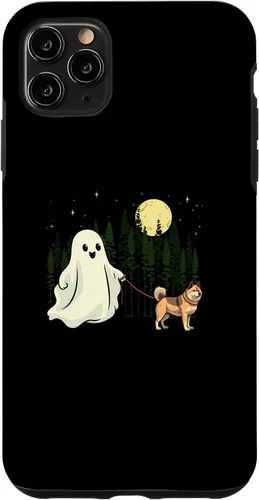 Vista 13 de iPhone 16 Akita Walking Ghost Halloween Funny Kids Costume Case