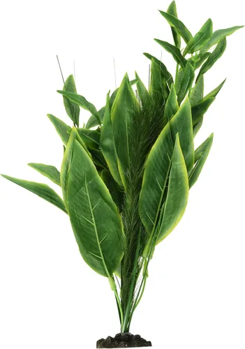Vista 2 de Marina Naturales, Planta de seda Dracena verde, decoración mediana de pecera, PP95