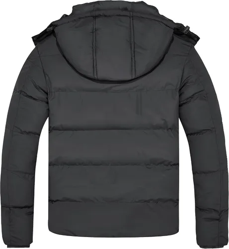 Vista 2 de FARVALUE Abrigos de invierno para hombre, chaqueta acolchada gruesa para invierno, parka acolchada con capucha