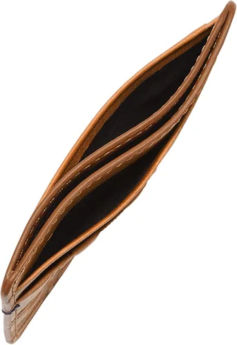 Vista 3 de Fossil Cartera minimalista de piel para hombre con bolsillo frontal