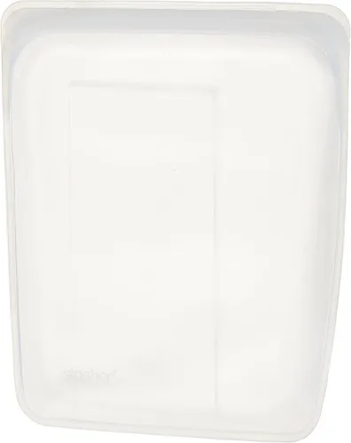 Vista 6 de Stasher Bolsas de almacenamiento de silicona reutilizables, recipientes de almacenamiento de alimentos, aptas para microondas y lavavajillas, sin