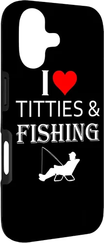 Vista 3 de I Love Tits and Fishing Funny Fisherman Gift Case for iPhone 17