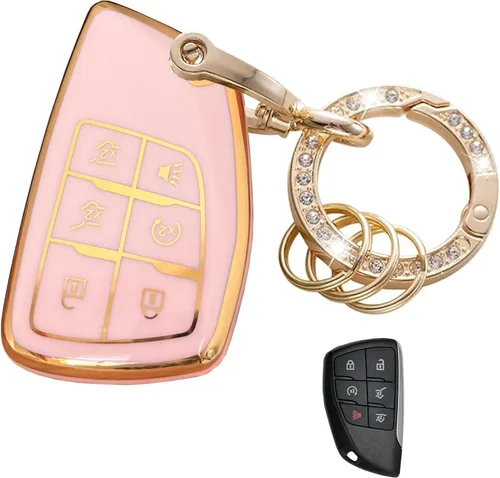 Vista 11 de para Funda de Llavero de Chevy Protector de Llave Compatible con 2021-2025 Chevy Tahoe Suburban GMC Yukon Denali Silverado Llaves Inteligentes