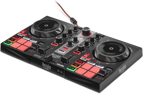 Vista 2 de Hercules DJControl Inpulse 200 MK2 - Controlador de DJ ideal para aprender a mezclar - Software y tutoriales incluidos, negro