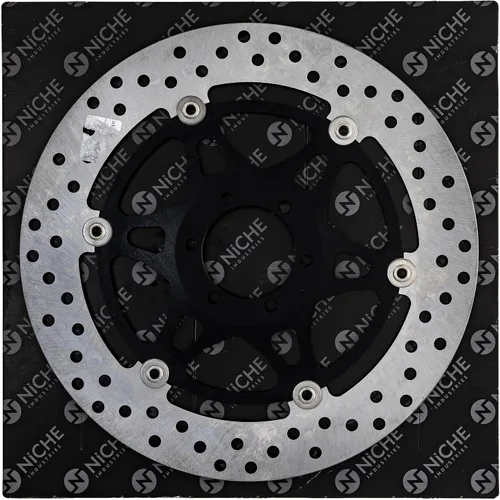 Vista 2 de NICHE Juego de rotor de freno delantero para KTM Ducati 690 Duke Supermoto R 75609060000 492.4.024.1A motocicleta