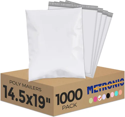 Vista 15 de Metronic 100 unidades de sobres de polietileno de 24 x 24 pulgadas, bolsas de envío grandes para ropa, bolsas de correo adhesivas fuertes