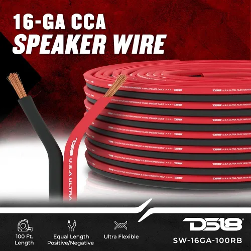 Vista 6 de DS18 PRO-X6.4BM - Altavoz de 6.5 pulgadas de rango medio, bala de aluminio rojo, 500 W, máximo 250 W, RMS 4 ohmios, cable de altavoz de 16 GA, 100