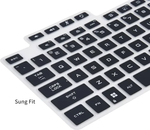 Vista 4 de Funda de teclado para ASUS TUF Gaming F16 FX607VU / A16 FA607 FA617NS, F15 FX507ZM FX507ZC FX507VU / A15 FA507NU, TUF Gaming F17 FX707 FA707 FA707RM
