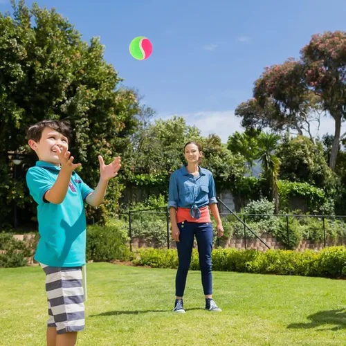 Vista 3 de MIDELONG Bolas adhesivas de repuesto para lanzar y atrapar palas de pelota, juegos deportivos (gancho y bucle) actividades al aire libre, repuesto