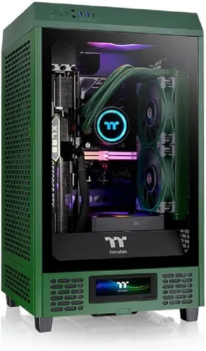 Vista 5 de Kit de panel LCD Thermaltake Tower 200 Series Racing Green, pantalla LCD de 3.9", compatible con software Tt RGB Plus 2.0, AC-067-OODNAN-A1 Verde