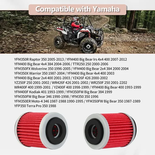 Vista 6 de OuYi Filtro de aceite de motocicleta para Yamaha YFM350R YFM350X YFM350ER YFM350FX YFM350FW YFM400F YZ250F YZ400F YZ426F WR250F WR426F Raptor