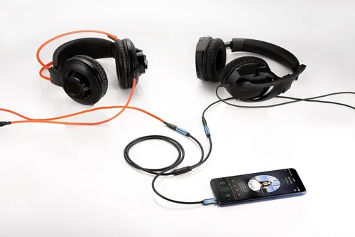 Vista 8 de MillSO Divisor de auriculares para 2 auriculares TRRS o micrófonos Divisor Sapphire Blue