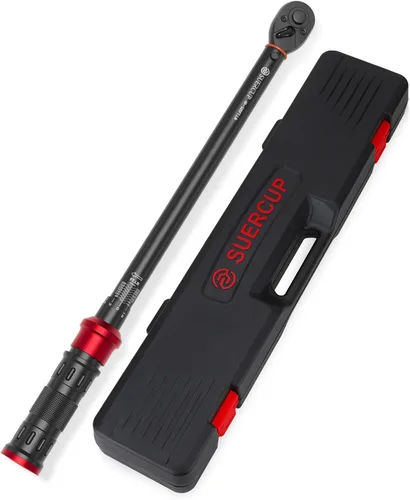 Vista 10 de SUERCUP Llave dinamométrica de clic de 1 pulgada, 200-1300 pies-Lb/271-1761.5Nm Heavy Duty, ±3% Accuracy Torque Wrench, Professional, Dual
