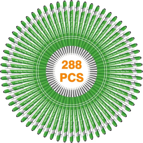 Vista 52 de 12 unidades de bolígrafos personalizados a granel con nombre grabado gratis, bolígrafos de bola personalizados con lápiz óptico, mensaje de texto