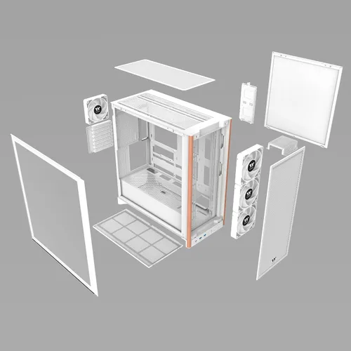 Vista 6 de Thermaltake S370 WS; Chasis de torre media; moldura frontal de madera; ventiladores de 0.157 x 4.724 in incluidos; espacio libre de GPU de 16.142