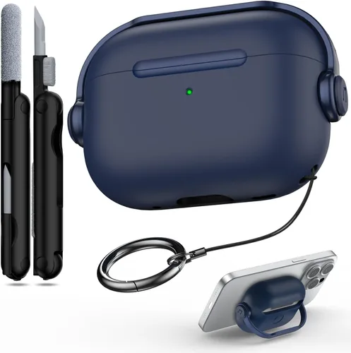 Vista 12 de R-fun Funda para AirPods Pro 3, diseño de consola de juegos de silicona para Apple AirPods Pro de 3ª generación (cable USB-C), con kit limpiador