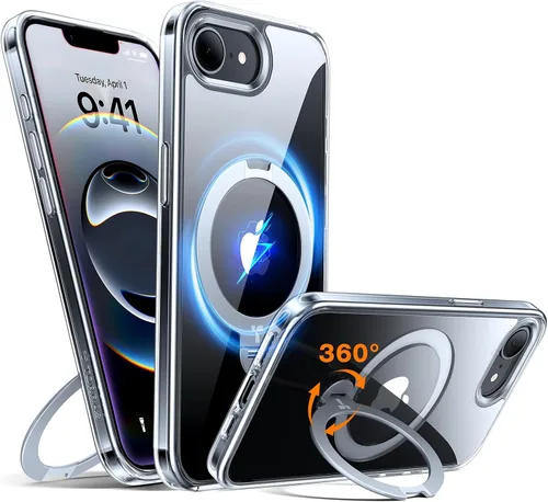 Vista 11 de TORRAS Q3 Spin - Funda para iPhone 14 Pro Max con soporte magnético 360, color negro