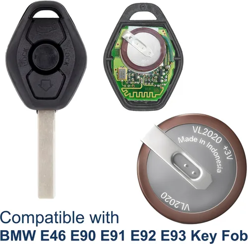 Vista 3 de HQRP batería para interruptor de BMW E46 E90 E91 E92 E93 LX8 FZV LX8FZV + posavasos