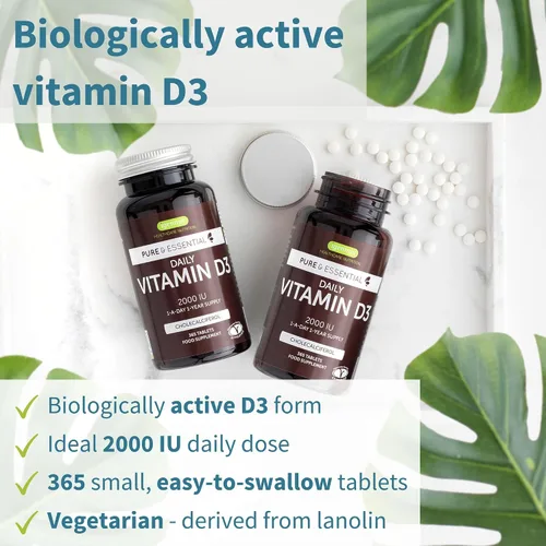 Vista 2 de Vitamina D3 diaria + cultivos vivos+ paquete de probióticos Lab4, 365 tabletas de vitamina D3 de 2000iu + 25 mil millones de UFC Lactobacillus