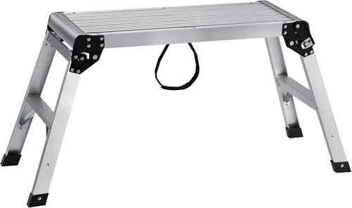 Vista 12 de VEVOR Plataforma de Trabajo Plegable, Escalera Taburete de Paneles de Yeso de Aluminio de 40x12x20 Pulgadas, Capacidad de Carga de 660 lbs Banco
