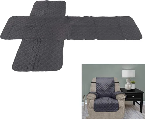 Vista 5 de Funda protectora de sofá para mascotas, tamaño biplaza, impermeable, protector de muebles para perros y gatos, funda de sofá suave para sala