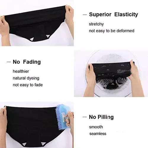 Vista 3 de Ropa interior para mujer de cintura alta, bragas suaves y transpirables para mujer (paquete de 34)