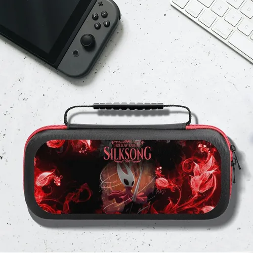 Vista 5 de Funda de transporte Hollow Game Knight Switch, funda OLED para interruptor gráfico compatible con consola y accesorios, funda protectora a prueba