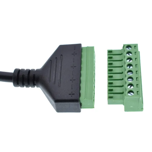Vista 4 de 1pc compatible RJ45 tornillo terminal adaptador adaptador cable RJ45 8p8c macho Jack a 8 pines tornillo terminal Connecto 9.8 in
