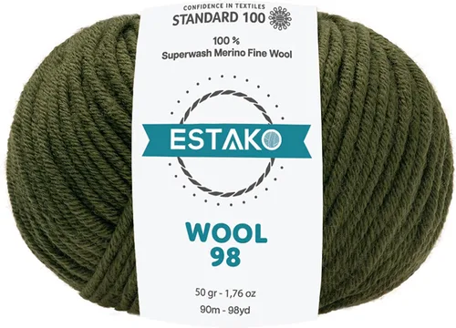 Vista 31 de Estako Wool 98 (paquete de 4 madejas) 100% lana merino superwash lana merino de peso medio suave hilo para tejer y ganchillo (4 x 1.76 onzas)