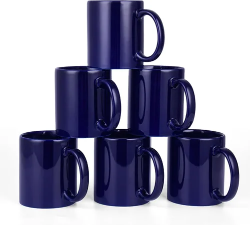 Vista 7 de BYCNZB Juego de 6 tazas de café de 12 onzas para café, té, cacao, leche (negro)