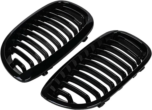 Vista 5 de Compatible con 2 puertas LCI Facelift serie Coupe Cabriolet 2003, 2004, 2005, 2006, E46, 2 puertas, 2 unidades, parrilla frontal brillante negra