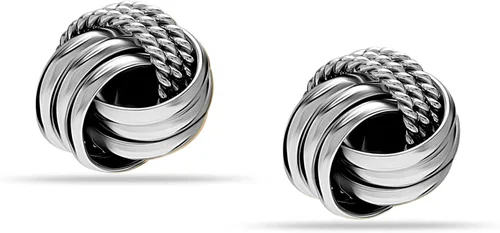 Vista 3 de LeCalla Joyas de plata de ley con diseño italiano de nudo de amor para mujer, Plata de ley