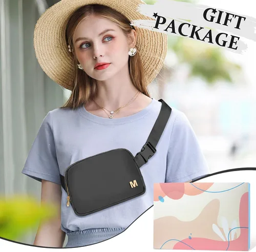 Vista 2 de COSHAYSOO Riñonera personalizada con letra inicial para mujeres, adolescentes, niñas de 13 a 15 años, 14 a 16, 16 a 18, 19 a 25 años, regalos