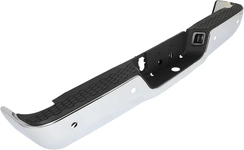 Vista 8 de SCITOO Conjunto de parachoques trasero cromado de acero para Dodge Ram 1500/Ram 2500/Ram 3500 viene con orificios para sensor de estacionamiento sin
