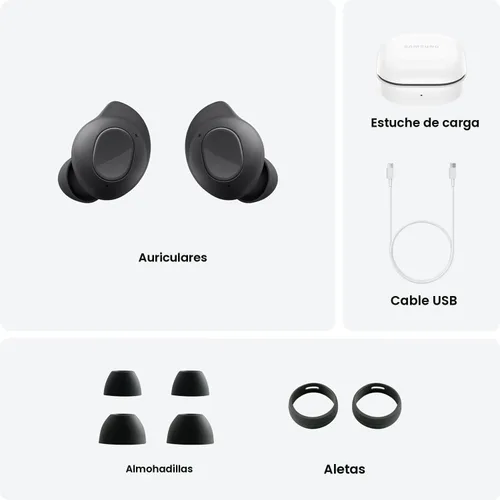 Vista 10 de Samsung Galaxy Buds FE Auriculares inalámbricos Bluetooth, ajuste cómodo y seguro en el oído, cambio automático de audio, control táctil, asistente
