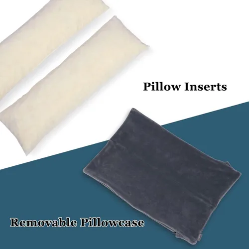 Vista 3 de Almohada de elevación de brazo rellena de espuma viscoelástica triturada, almohada de elevación estabilizadora para hinchazón y circulación, alivio