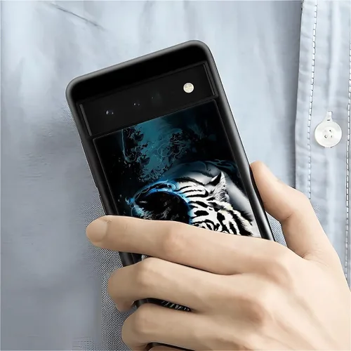 Vista 1683 de Compatible con Google Pixel 4A 5G Mobile Case Creative Acrylic Panel trasero Silicona Protección Grip especialmente diseñado para Google Pixel 4A 5G