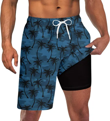 Vista 11 de UNICOMIDEA Bañador para hombre con forro de compresión de 9 pulgadas de largo
