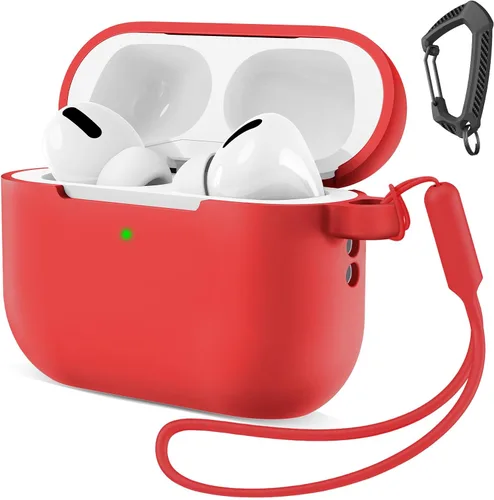 Vista 10 de MATEPROX Funda compatible con AirPods Pro 3 con llavero/correa de mano, Airpod Pro de 3ª generación [2025] Funda protectora de silicona a prueba