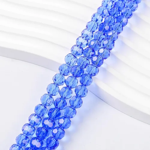 Vista 9 de 450 cuentas de cristal redondas ámbar de 0.236 in para la fabricación de joyas